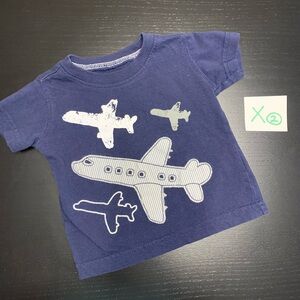 ⭐️5/$10.00⭐️— Carter’s 3m (0-3m) Blue Airplane T-Shirt